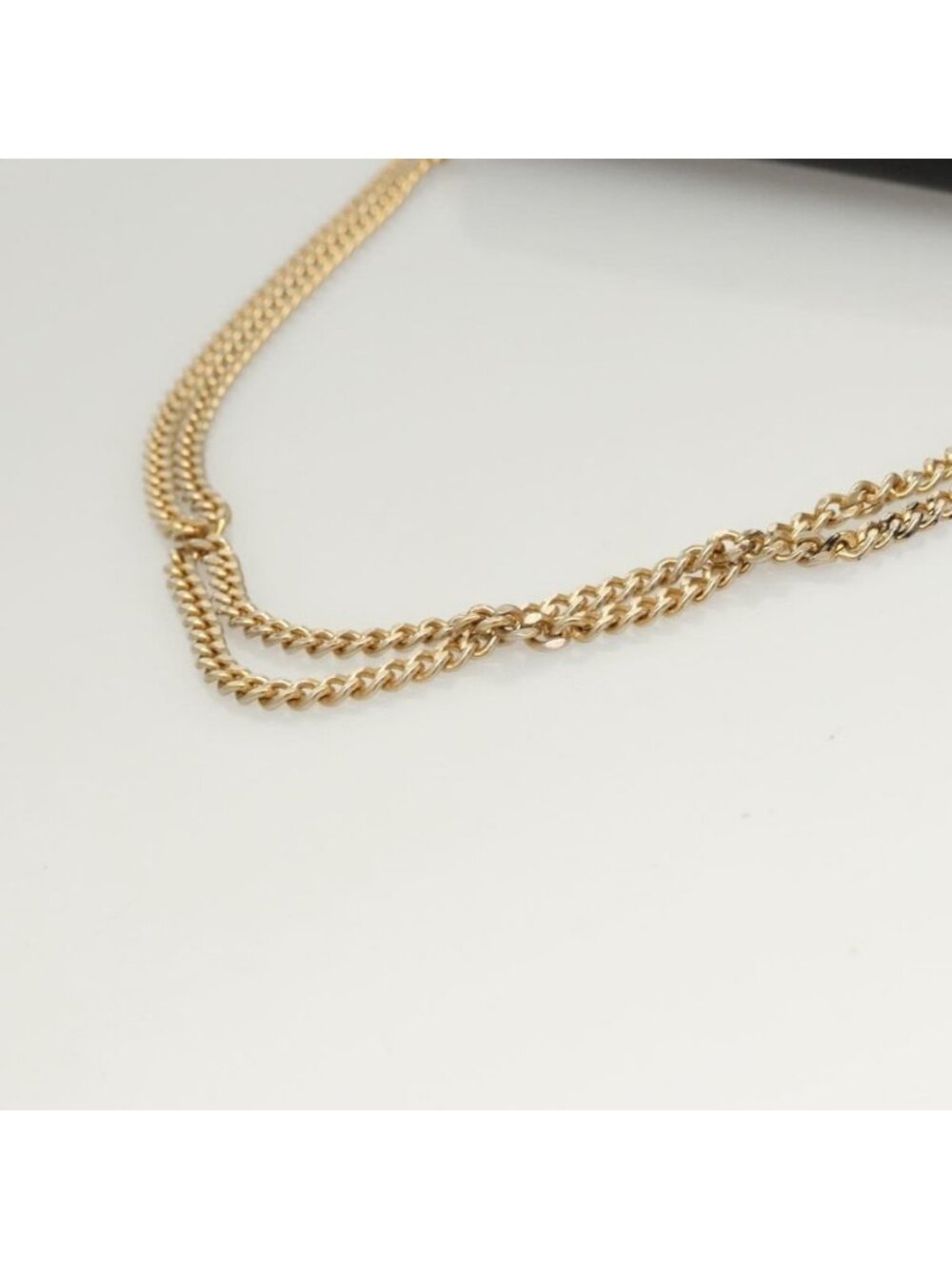 Authentic Christian Dior Chain Shoulder Bag Leather Black Gold - Picture 14 of 16